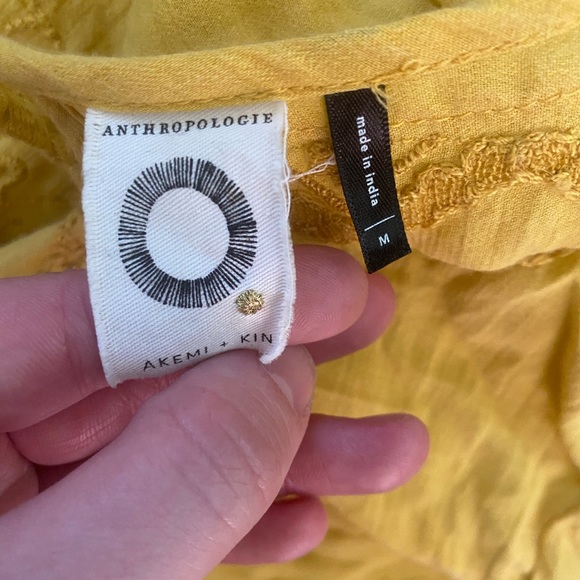Akemi Kin Anthropologie Yellow Stitch Detail Dress - Picture 3 of 7